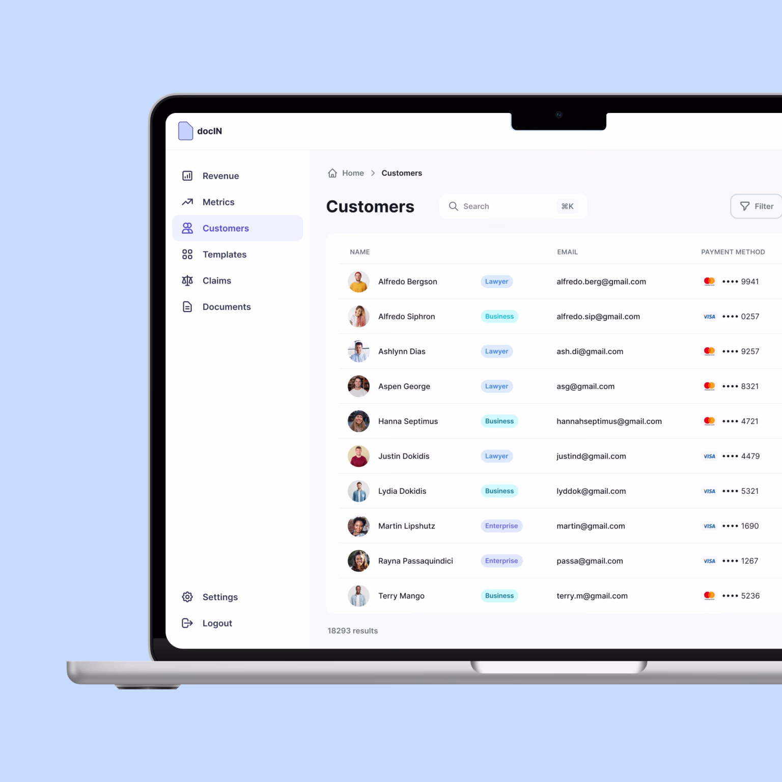 Document management software UX/UI design by AK Visuals
